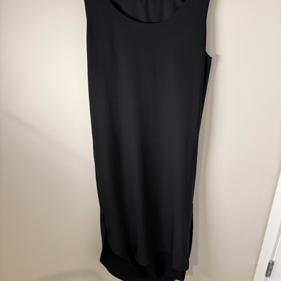 Oak + Fort Draped Sleeveless Tunic Dress – Black – 100% Polyester (Large) - Picture 2 of 10